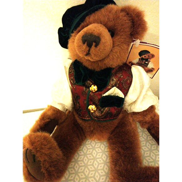 Vintage Fine Toy Company REALISTIC TEDDY BEAR Brown Stuffed Toy w original TAGS - Picture 8 of 14